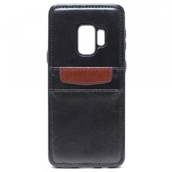 Wholesale Galaxy S9+ (Plus) Leather Style Credit Card Case (Black)